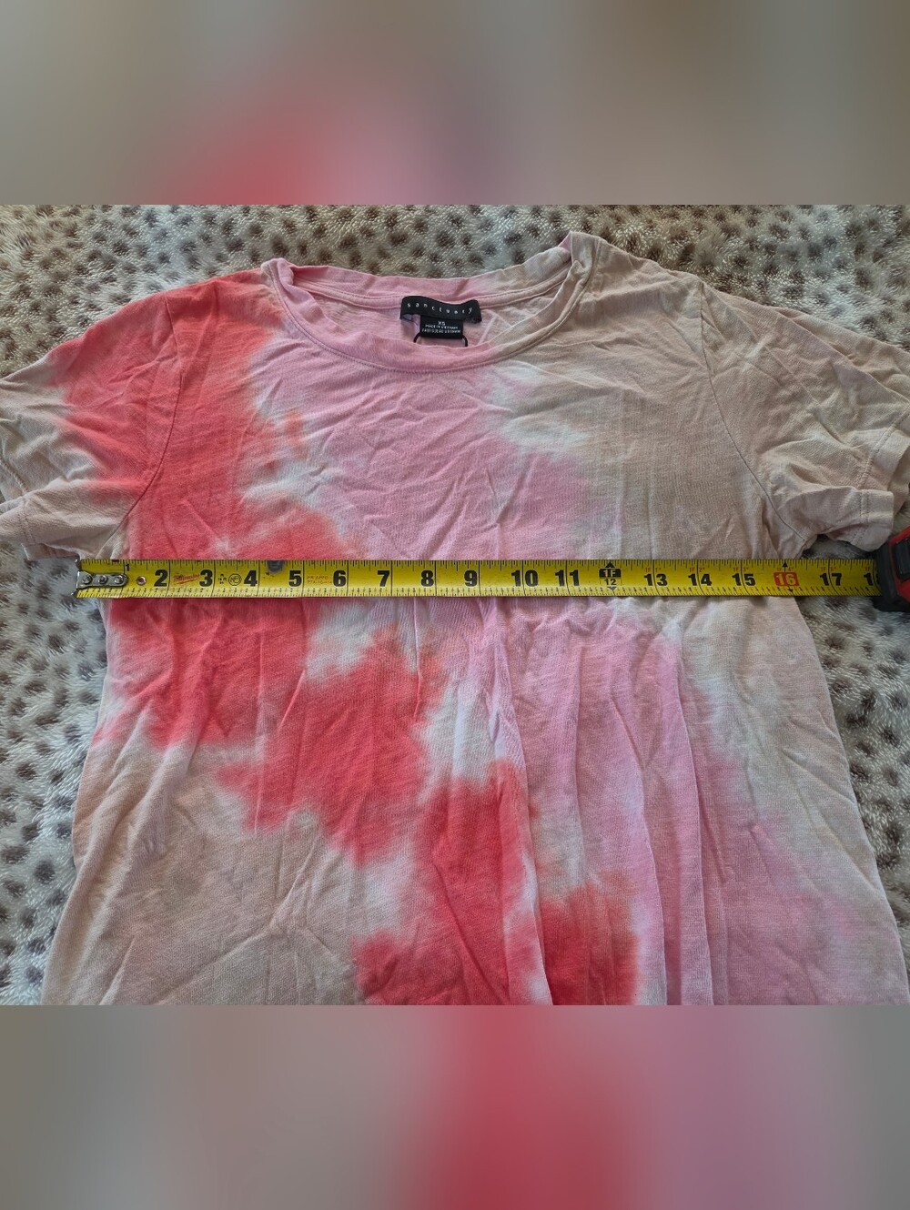 Sanctuary Pink and Beige Tie-Dye Knot Front Tee - Picture 4 of 8